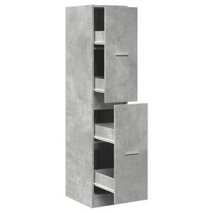 vidaXL Apothecary Cabinet Concrete Grey 30x41x144,5 cm Engineered Wood