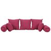 vidaXL 7 Piece Throw Pillow Set Pink Fabric