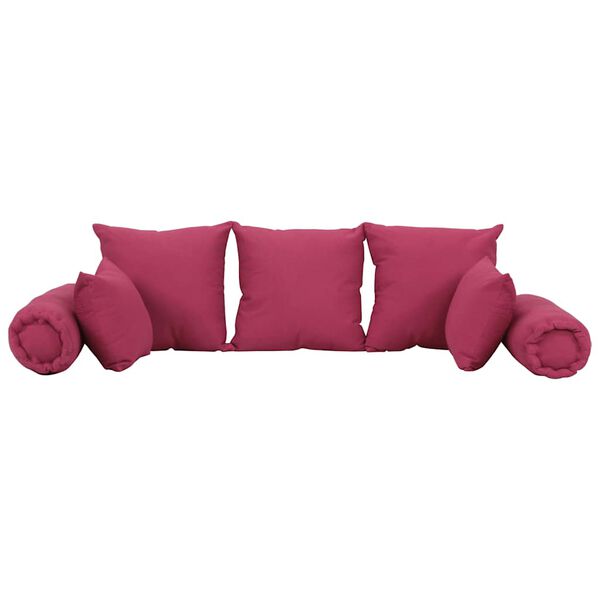 vidaXL 7 Piece Throw Pillow Set Pink Fabric