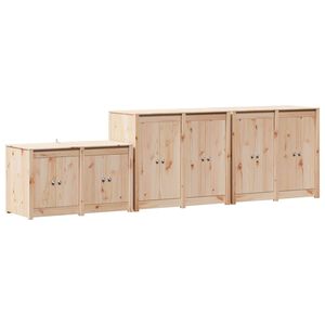 vidaXL Outdoor Kitchen Cabinet MEPPEL 3 pcs Natural Douglas