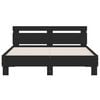 vidaXL Bed Frame without Mattress Black 150x200 cm King Size