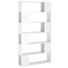 vidaXL Book Cabinet Room Divider High Gloss White 100x24x188 cm