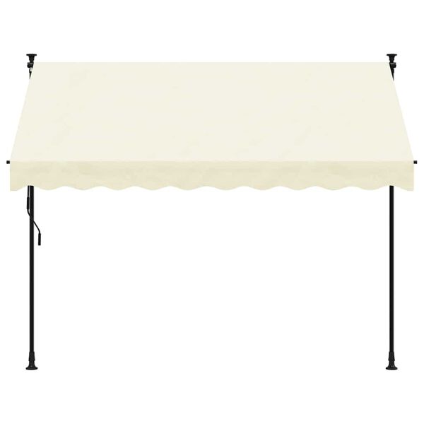 vidaXL Retractable Awning Cream 250x150 cm Fabric and Steel
