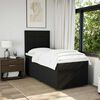 vidaXL Box Spring Bed with Mattress Black King Single Fabric