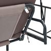 vidaXL Garden Swing Bench with Canopy Coffee Brown&nbsp;Steel