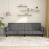 vidaXL 2-Seater Sofa Bed with Two Pillows Light Grey Fabric