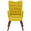 vidaXL Relaxing Chair with Stool Yellow Velvet