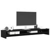 vidaXL Monitor Stand Black Oak 100x24x13 cm Engineered Wood