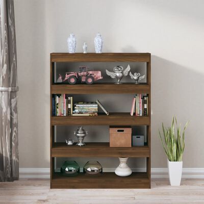 vidaXL Book Cabinet/Room Divider Brown Oak 100x30x135 cm