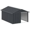 vidaXL Dog House Anthracite 116,5x153x81,5 cm Galvanised Steel