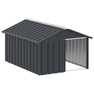 vidaXL Dog House Anthracite 116,5x153x81,5 cm Galvanised Steel