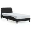 vidaXL Bed Frame with Headboard "Dover" Black 90x190 cm Fabric
