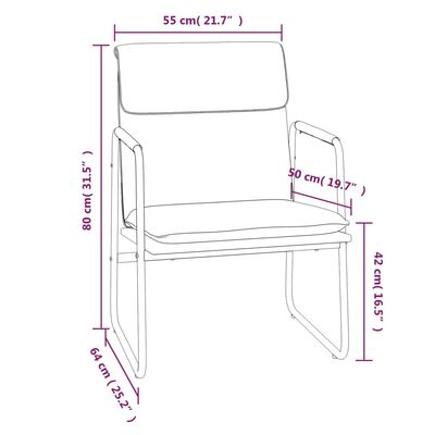 vidaXL Lounge Chair Dark Grey 55x64x80 cm Fabric