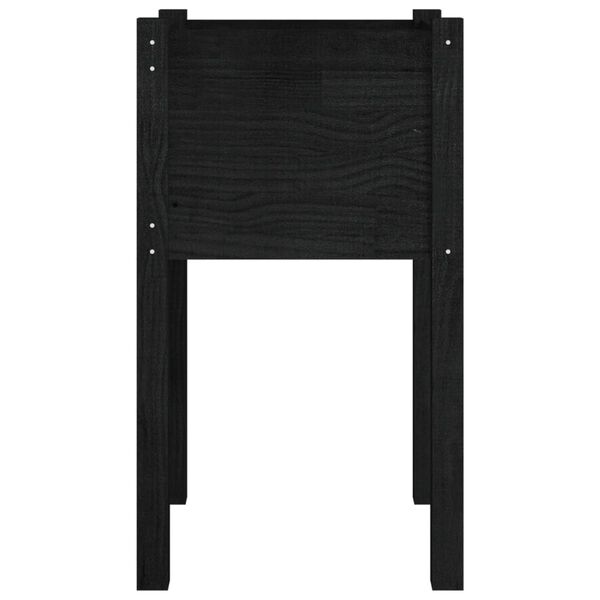 vidaXL Garden Planter Black 40x40x70 cm Solid Pinewood