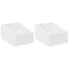 vidaXL LP Record Box 2 pcs White 23 x 33 x 16 cm Engineered Wood