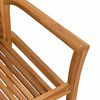 vidaXL Stacking Dining Chairs 2 pcs Solid Teak