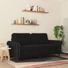 vidaXL 2-Seater Sofa Black 140 cm Velvet
