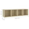 vidaXL 4 Piece TV Cabinet Set Sonoma Oak Engineered Wood