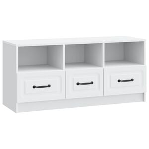 vidaXL TV Cabinet with Drawer White 102 x 34.5 x 47 cm Engineered Wood