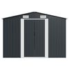 vidaXL Garden Shed 257x489x181 cm Metal Anthracite