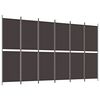 vidaXL 6-Panel Room Divider Brown 300x180 cm Fabric