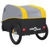 vidaXL Bike Trailer Black and Yellow 45 kg Iron