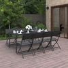 vidaXL 9 Piece Outdoor Dining Set Steel