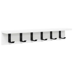 vidaXL Wall-Mounted Coat Rack Wall-Mounted White 60 x 10.5 x 10.5 cm