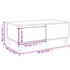 vidaXL Coffee Table Sonoma Oak 90x50x36.5 cm Engineered Wood