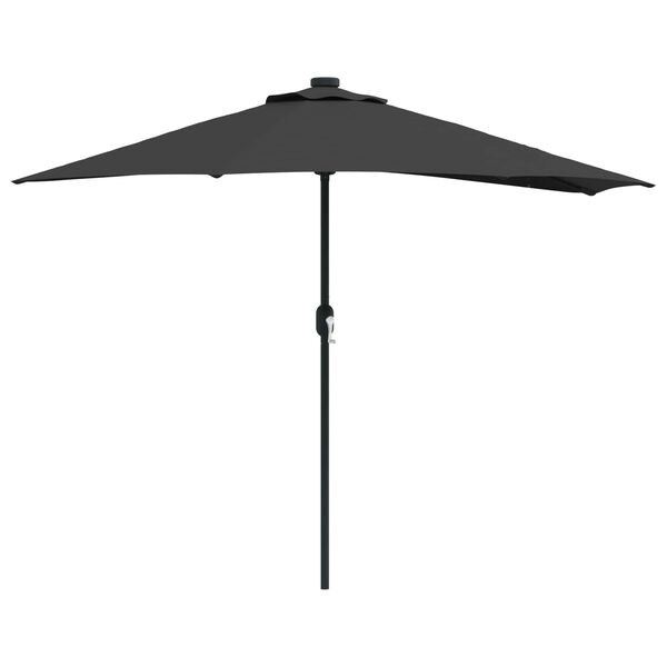 vidaXL Garden Parasol Black 294 x 150 x 224 cm Polyester and Steel