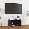 vidaXL TV Cabinet High Gloss Grey 72x35x36,5 cm Engineered Wood