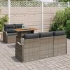 vidaXL Garden Sofa Set with Cushion 6 pcs Grey Poly Rattan