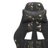 vidaXL Swivel Gaming Chair with Footrest Black&Camouflage Faux Leather