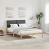 vidaXL Bed frame Brown and dark grey 150 x 200 cm Solid pine wood