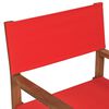 vidaXL Director's Chairs 2 pcs Solid Teak Wood Red