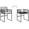 vidaXL 11 Piece Garden Dining Set with Cushions Black Poly Rattan