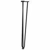 vidaXL hairpin legs for console tables for Console Table 4 pcs Black 72 cm Solid Steel