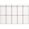 vidaXL 15-Panel Folding Exhibition Display Wall 302x200 cm White