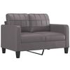 vidaXL 2 Piece Sofa Set with Pillows Grey Faux Leather