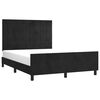 vidaXL Bed Frame without Mattress Black 137x187 cm Double Velvet