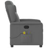 vidaXL Massage Recliner Chair Dark Grey Fabric