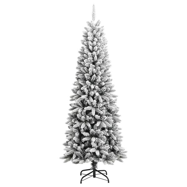 vidaXL Artificial Christmas Tree with Flocked Snow 240 cm PVC&PE
