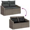 vidaXL Garden Sofa Set 9 pcs Grey