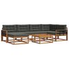 vidaXL Outdoor Sofa Set with Cushion 7 pcs Natural and Anthracite
