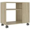 vidaXL Side Table Sonoma Oak 70x35x60.5 cm Engineered Wood