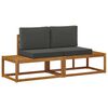 vidaXL Outdoor End Sofa with Cushion 2 Piece Natural and Anthracite