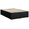 vidaXL Box Spring Bed with Mattress Black Double Fabric
