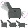 vidaXL Recliner Chair Dark Grey Fabric