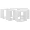 vidaXL Wall Cube Shelves 6 pcs High Gloss White 22x15x22 cm