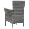 vidaXL 9 Piece Outdoor Dining Set with Cushions Poly Rattan Grey